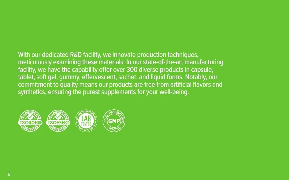 Orzax Food Supplements catalog page 6