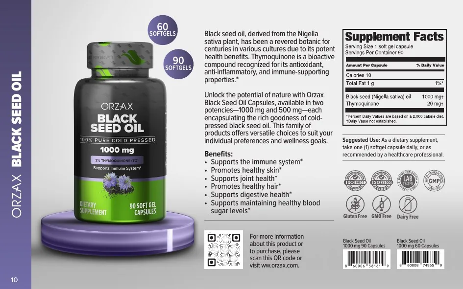 Orzax Food Supplements catalog page 10