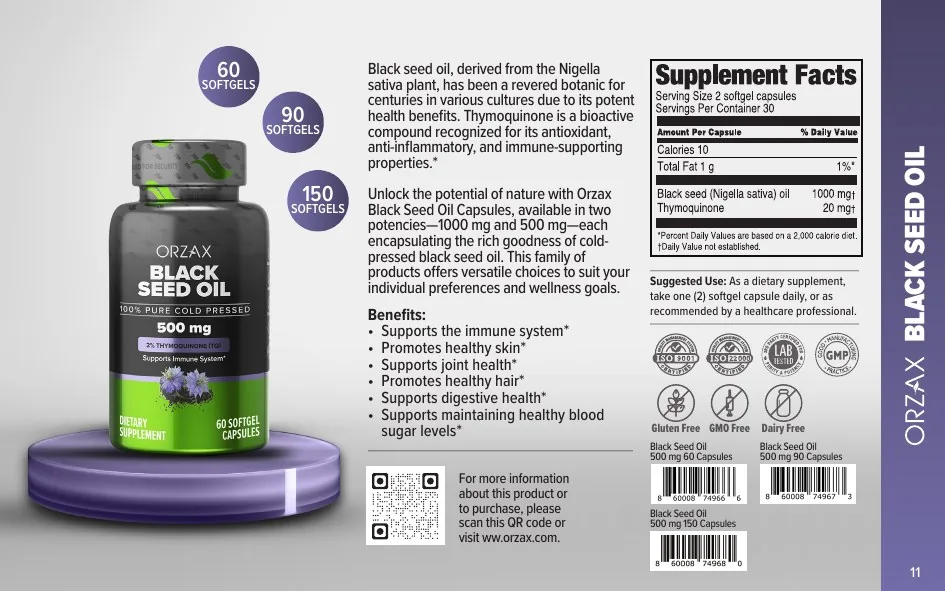 Orzax Food Supplements catalog page 11