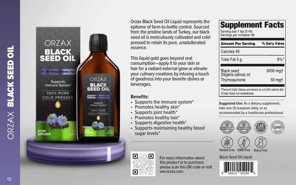 Orzax Food Supplements catalog page 12