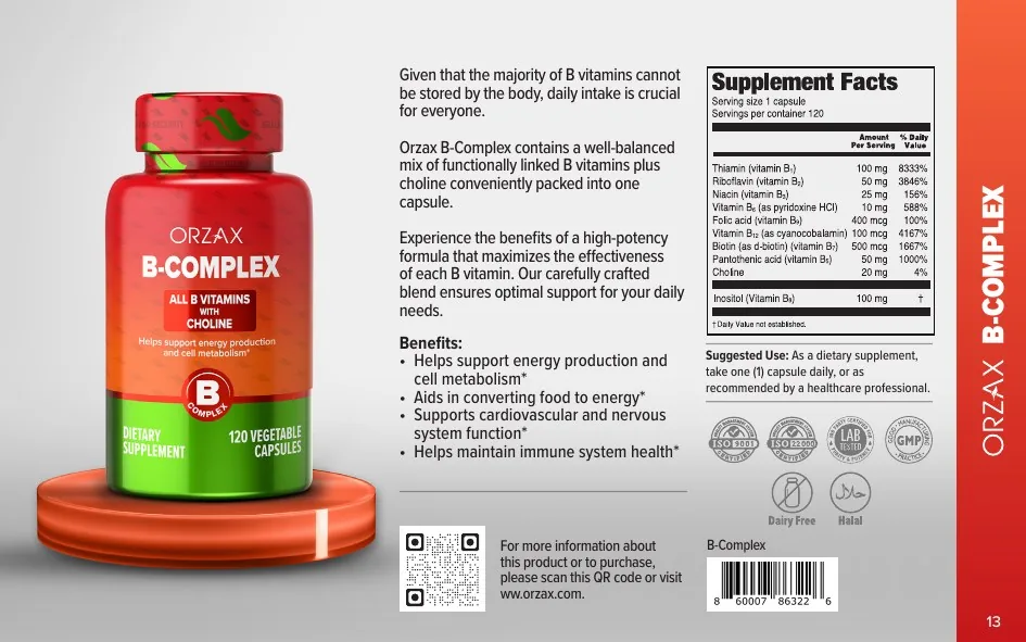 Orzax Food Supplements catalog page 13
