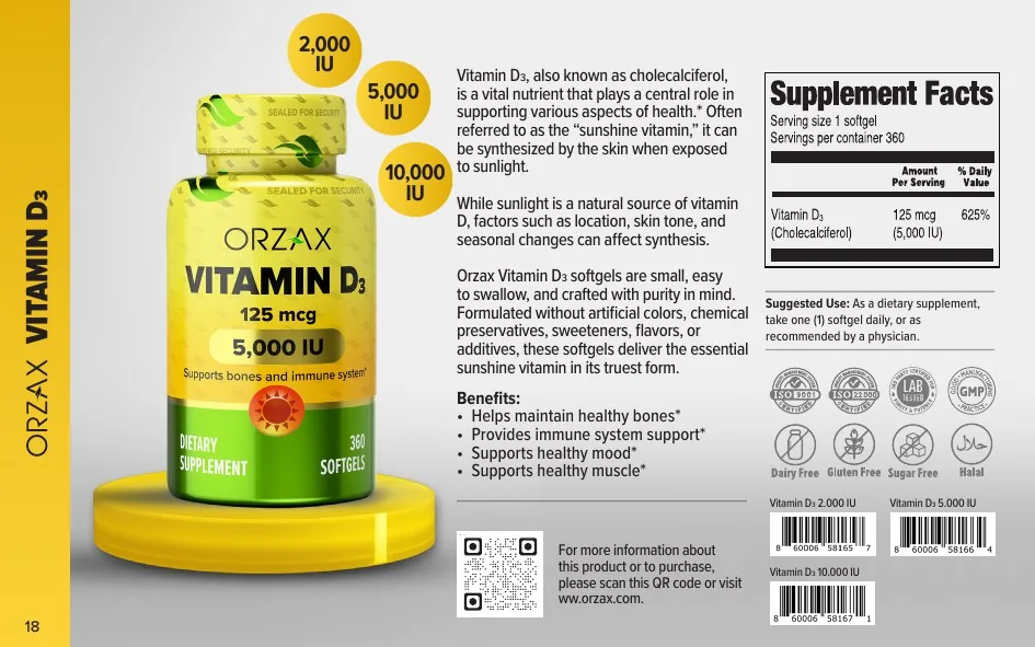 Orzax Food Supplements catalog page 18