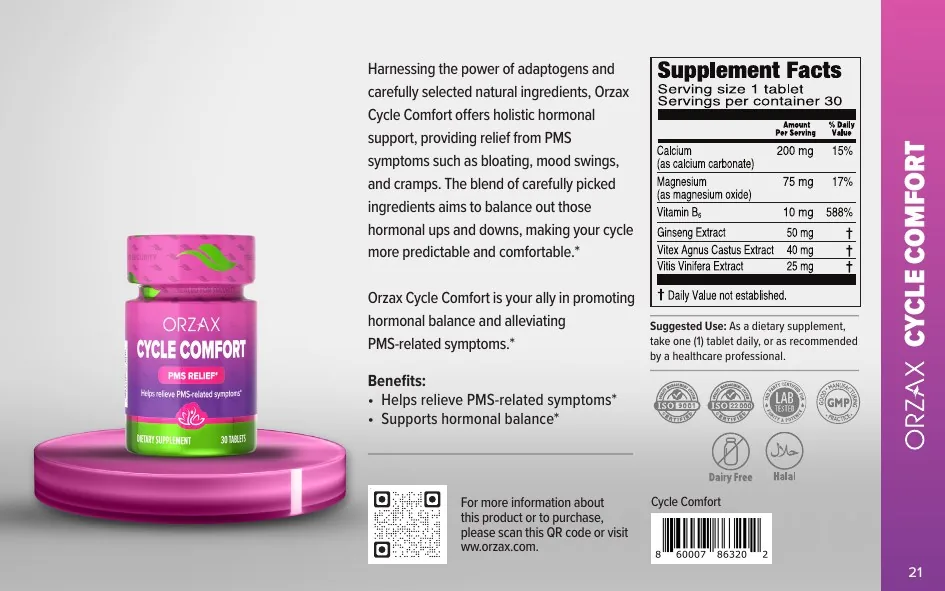 Orzax Food Supplements catalog page 21