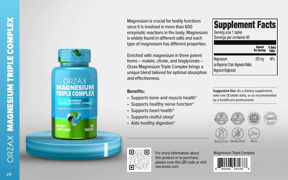 Orzax Food Supplements catalog page 24