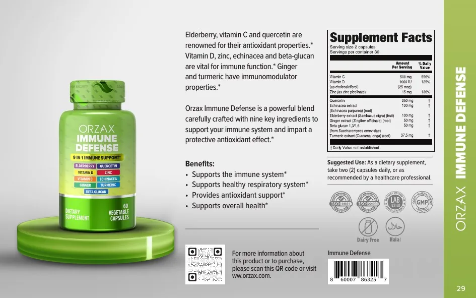 Orzax Food Supplements catalog page 29