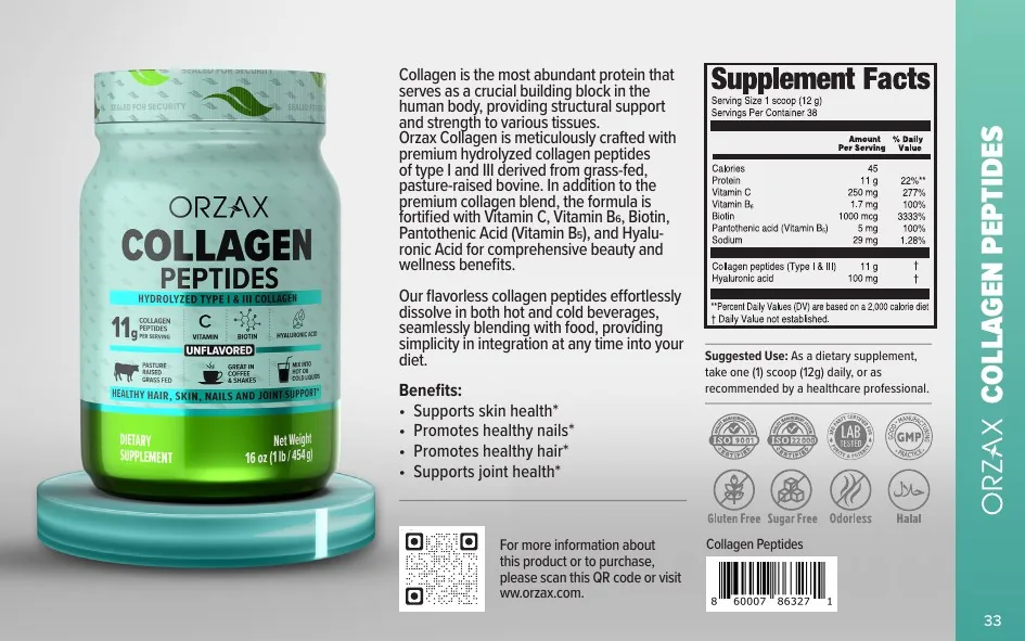 Orzax Food Supplements catalog page 33