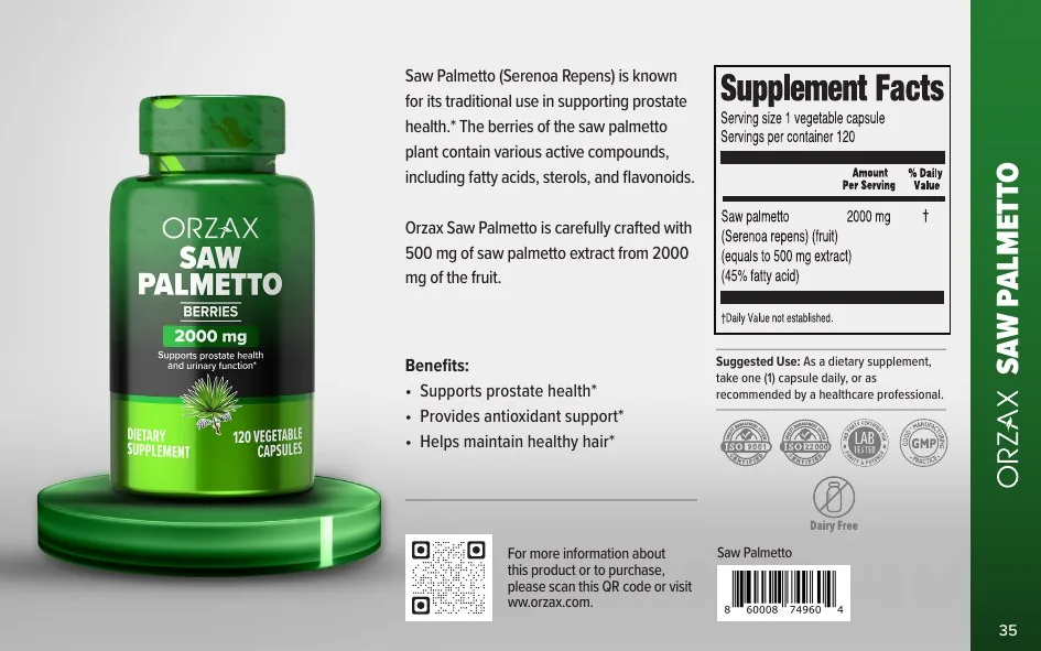 Orzax Food Supplements catalog page 35