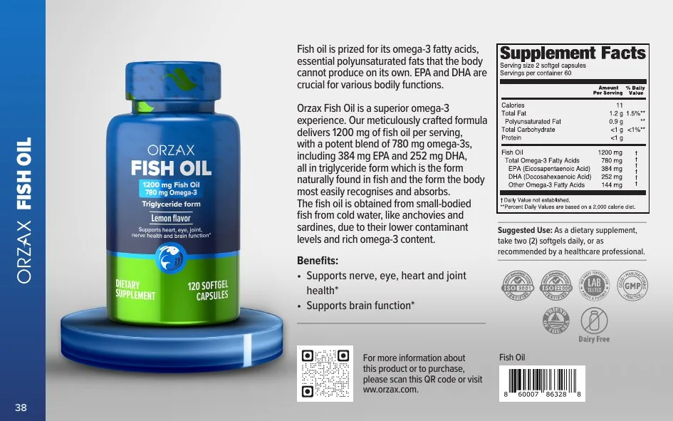 Orzax Food Supplements catalog page 38
