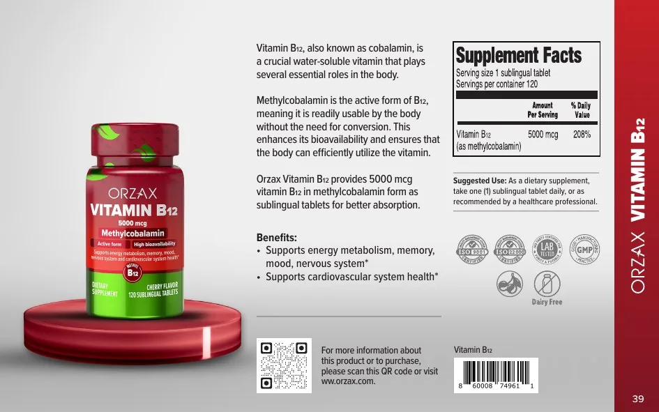Orzax Food Supplements catalog page 39
