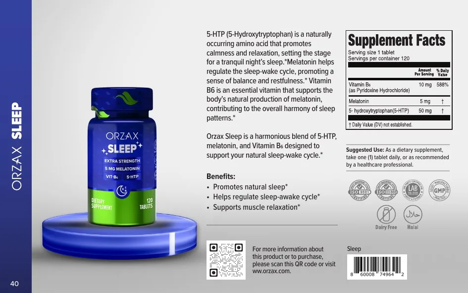 Orzax Food Supplements catalog page 40