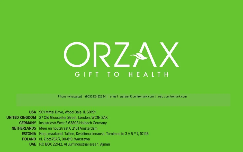 Orzax Food Supplements catalog page 41